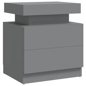 vidaXL Comodino Grigio 45x35x52 cm in Truciolato