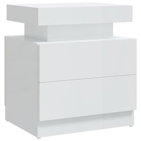 vidaXL Comodino Bianco Lucido 45x35x52 cm in Truciolato