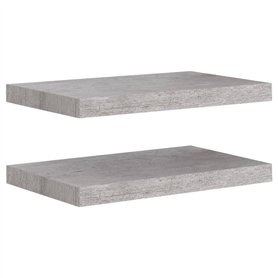 VidaXL Étagères murales flottantes 2 pcs Gris béton 50x23x3,8 cm MDF