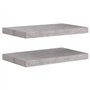 VidaXL Étagères murales flottantes 2 pcs Gris béton 50x23x3,8 cm MDF
