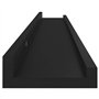 VidaXL Étagères murales 4 pcs Noir 80x9x3 cm