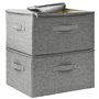 vidaXL - Aufbewahrungsboxen 2 Stk. Stoff 43x34x23 cm Grau
