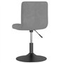 Sgabello da Bar Girevole Grigio Chiaro in Velluto