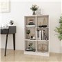 Libreria Bianca 70x33x110 cm in Legno Massello di Pino