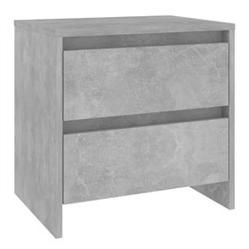 vidaXL Comodino Grigio Cemento 45x34,5x44,5 cm in Truciolato