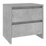 vidaXL Comodino Grigio Cemento 45x34,5x44,5 cm in Truciolato