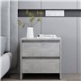 vidaXL Comodino Grigio Cemento 45x34,5x44,5 cm in Truciolato