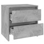 vidaXL Comodino Grigio Cemento 45x34,5x44,5 cm in Truciolato