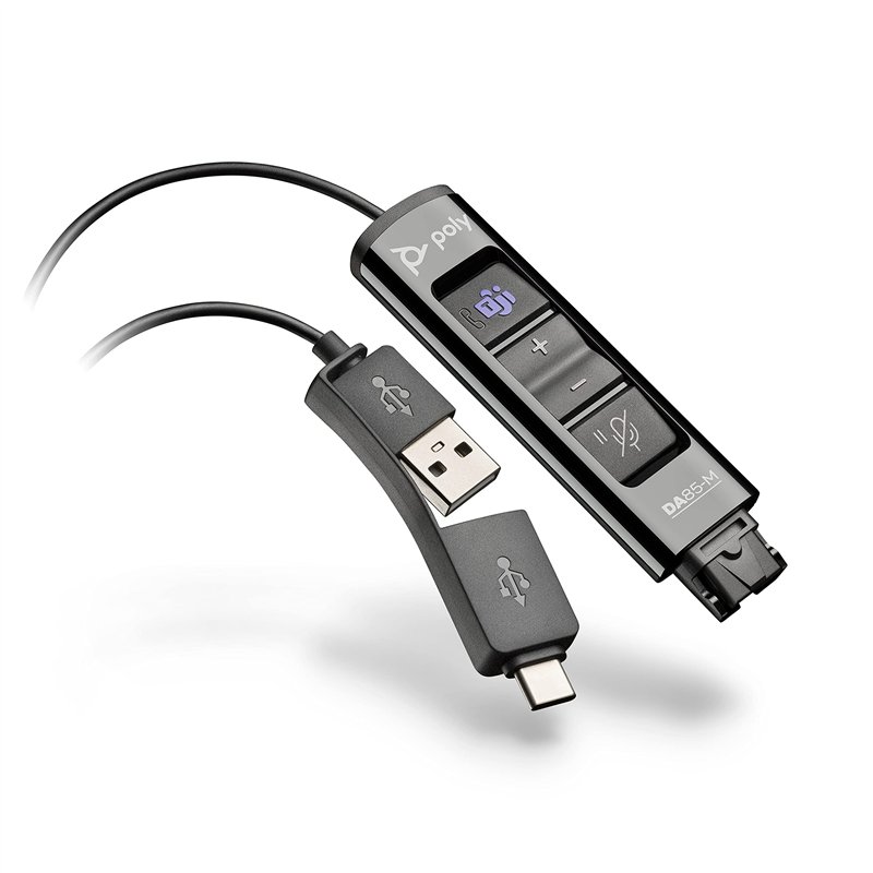 POLY DA85-M Adapt+Control Teams USB-A/C - QD pour casque EncorePro
