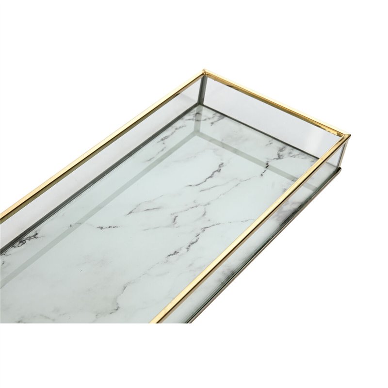 Image secondaire de Jeux de plateaux Home ESPRIT Blanc Doré Moderne 42 x 15 x 4 cm (2 Unités)