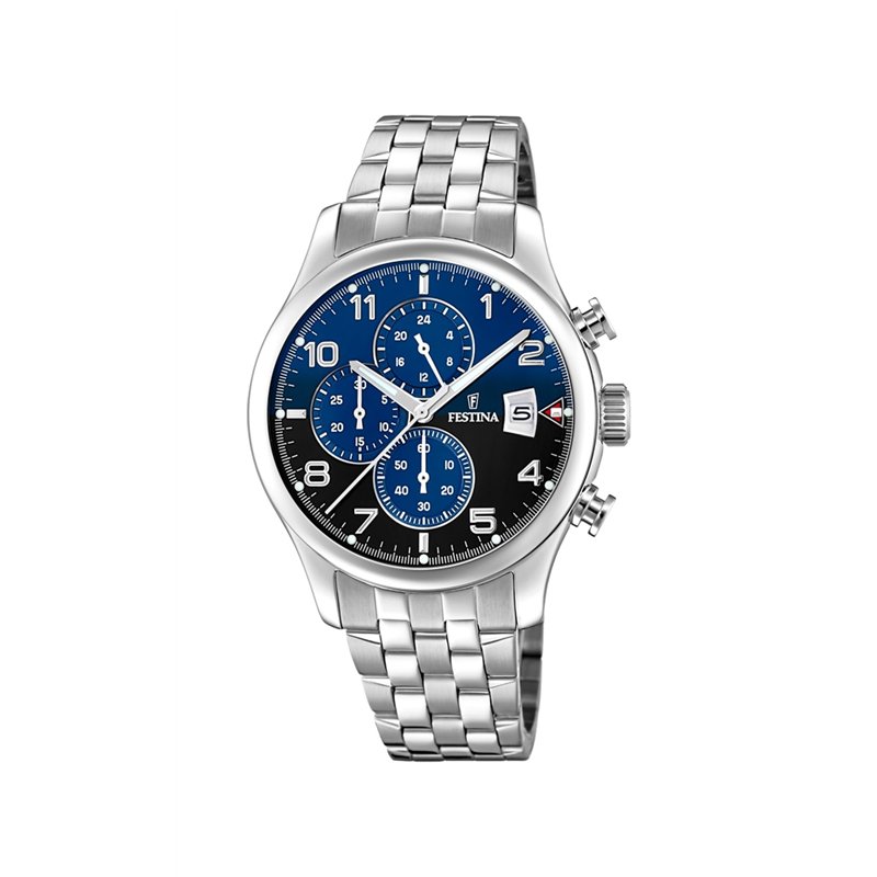 FESTINA Homme Analogique Quartz Montre avec Bracelet en Acier Inoxydable F20374/8