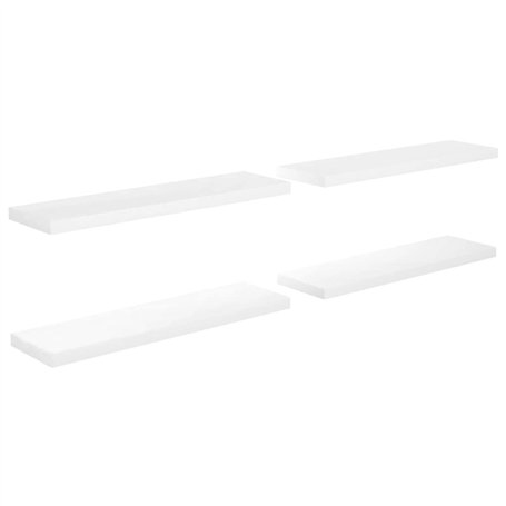 VidaXL Étagère murale flottante 4 pcs Blanc brillant 90x23