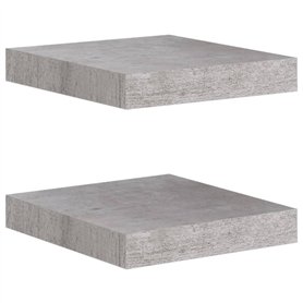 VidaXL Étagères murales flottantes 2 pcs Gris béton 23x23