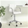 Bussandri Exclusive Chaise de bureau pivotante en cuir synthétique Blanc