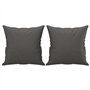 Coussins décoratifs lot de 2 Gris 40x40 cm Similicuir