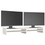 vidaXL Support moniteur en bois de pin massif Blanc 100 x 27 x 15 cm