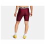 Leggings de sport pour homme Under Armour Hg 8In Bordeaux Rouge carmin