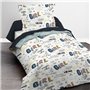 Housse de couette enfant 140x200 cm avec 1 taie d'oreiller 63x63 cm Parure de lit Polyester First 1.11