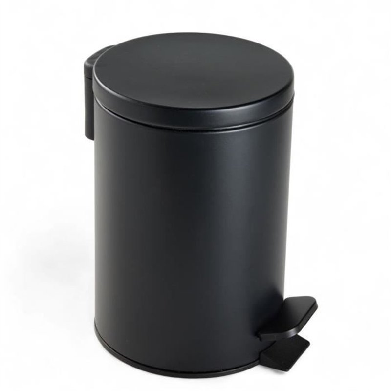 Poubelle de SDB - TODAY - UTILITY - 3 L - Ø 17 x x H 25 cm - Polypropylene - Soft Black