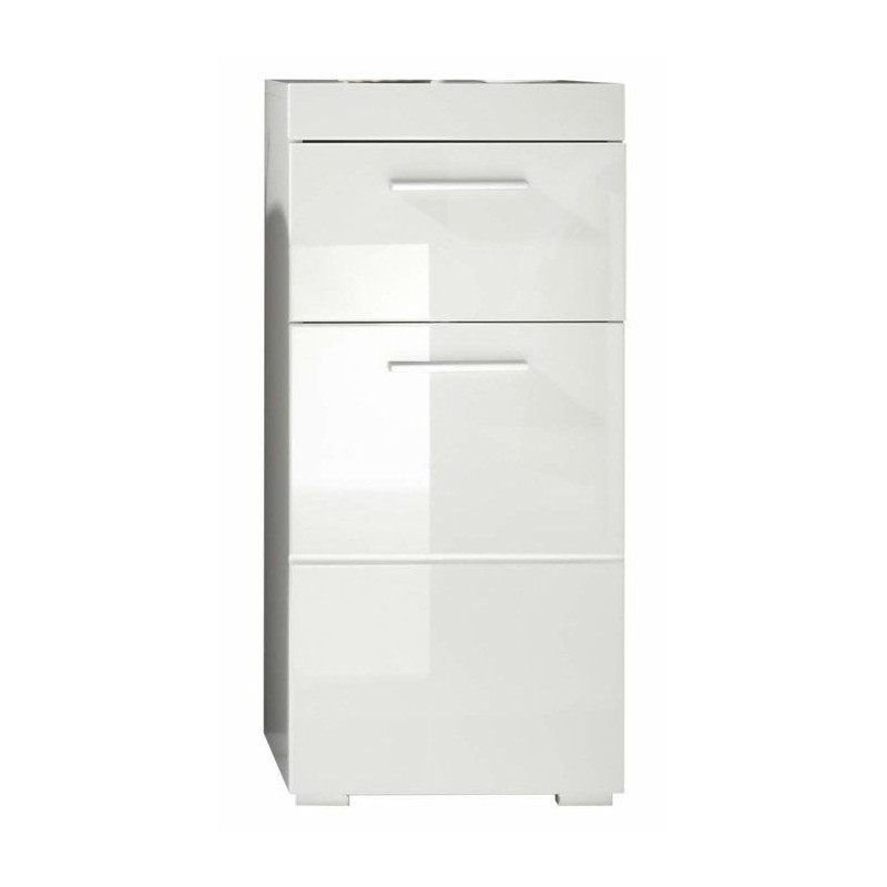 AMANDA - Meuble bas mélaminé blanc L - H - P : 37 - 79 - 31 cm