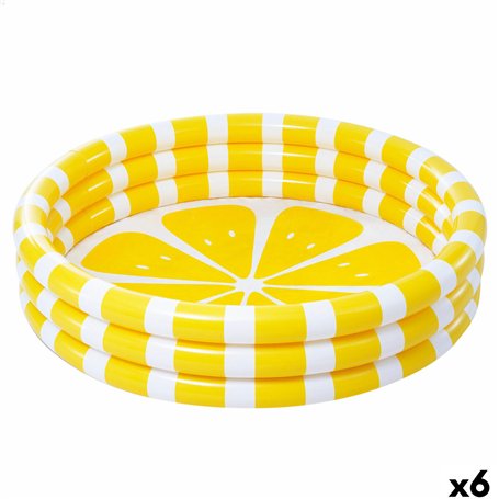 Pataugeoire gonflable pour enfants Intex Citron 147 x 33 x 147 cm Jaune (6 Unités)