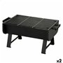 Barbecue Portable Aktive Acier 45 x 25 x 30 cm Noir (2 Unités)