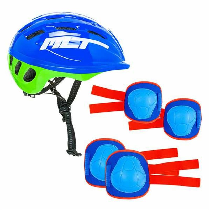 Kit Casque et Genouillères Moltó Bleu 2-10 Ans