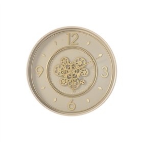 Horloge Murale Home ESPRIT Beige Doré Verre Fer 55