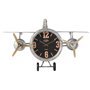 Horloge Murale Home ESPRIT Doré Argenté Métal Avion Vintage 87 x 17 x 52