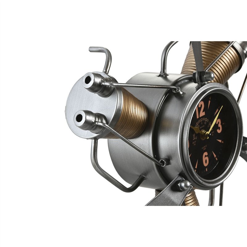 Image secondaire de Horloge Murale Home ESPRIT Doré Argenté Métal Hélices Vintage 63 x 12 x 55 cm