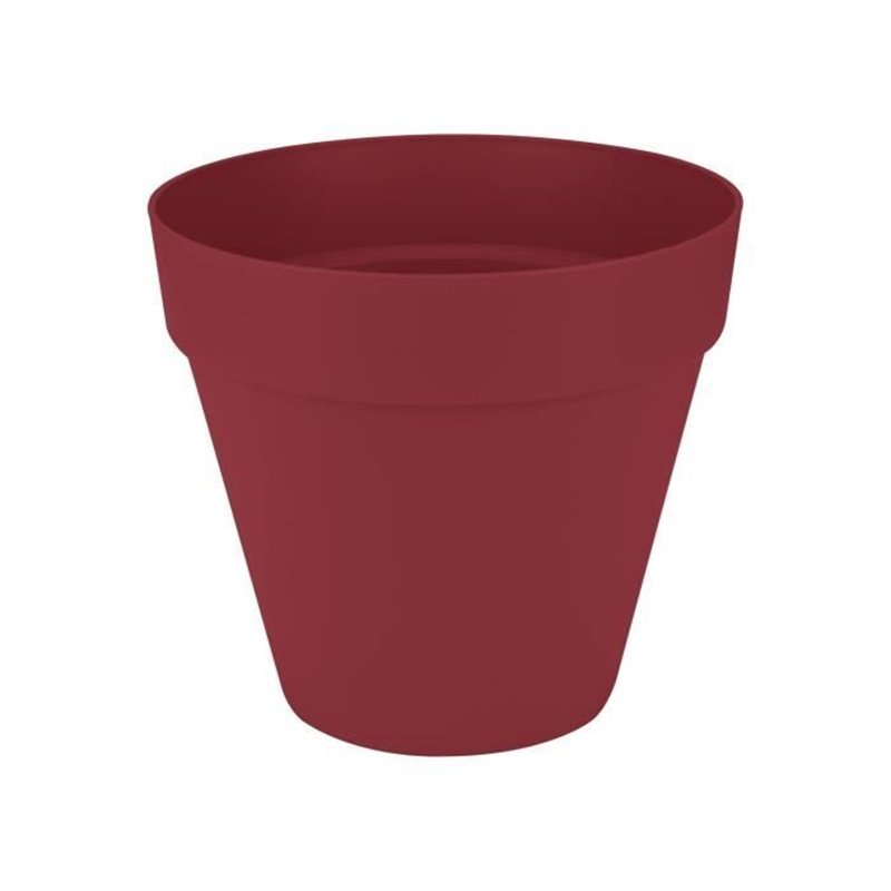 Pot de fleur - Elho - Loft Urban Rond - Roues 40 - Rouge - L 39 x B 38.5 x H 35 cm - Extérieur - 100% recyclé