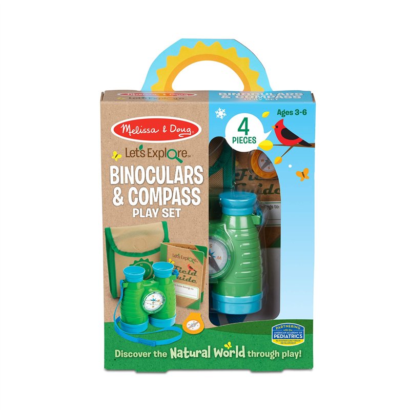 Melissa & Doug |Let's Explore Jumelles et Boussole | Jeu de Simulation | 3+ | Cadeau pour garçon ou Fille