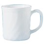 Arcoroc ARC D6880 Trianon Lot de 6 tasses à café en verre opale Blanc 290 ml