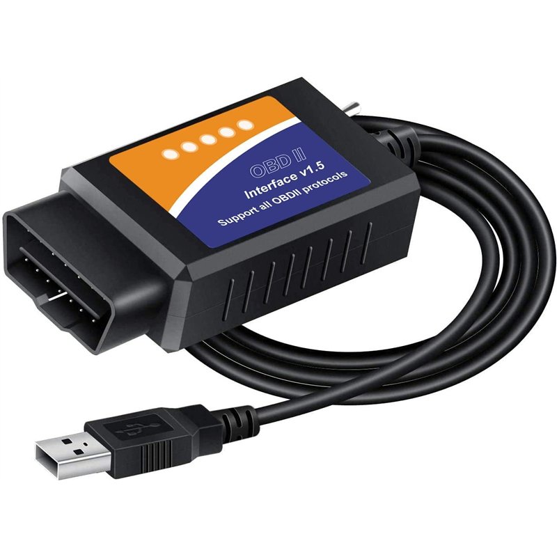OBDResource ELMconfig Scanner avec Commutateur MS-Can/HS-Can, Adaptateur OBD2 USB - Outil de Diagnostic OBDII Professionnel
