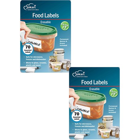 JOKARI Étiquettes Alimentaires effaçables Paquet de 2 recharges