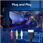Gam3Gear - Câble composite audio vidéo AV de 1,8 mètre pour Microsoft XBox Gen 1 classique original