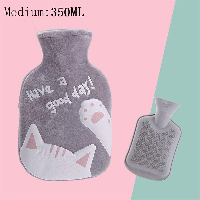 Image secondaire de Meetlight Bouillotte avec housse en velours doux - Motif de chat - 350 ml