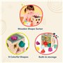 B. Toys - Wonder Cube - Jouet de développement en Bois - trieur de Formes - 9 Formes colorées - Jouet éducatif pour Les Tout-Pet