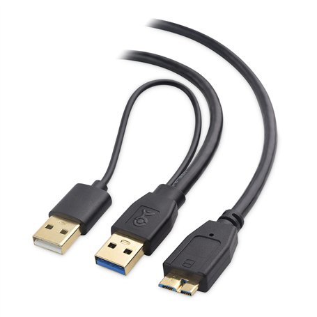 Cable Matters Câble séparateur Micro USB 3.0 vers USB (d'alimentation en Y micro USB 3.0