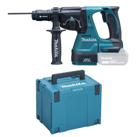 PERFO-BURINEUR SDS-PLUS MAKITA 18 V LI-ION 24 MM (MACHINE SEULE) LIVRÉ EN COFFRET MAKPAC - DHR243ZJ