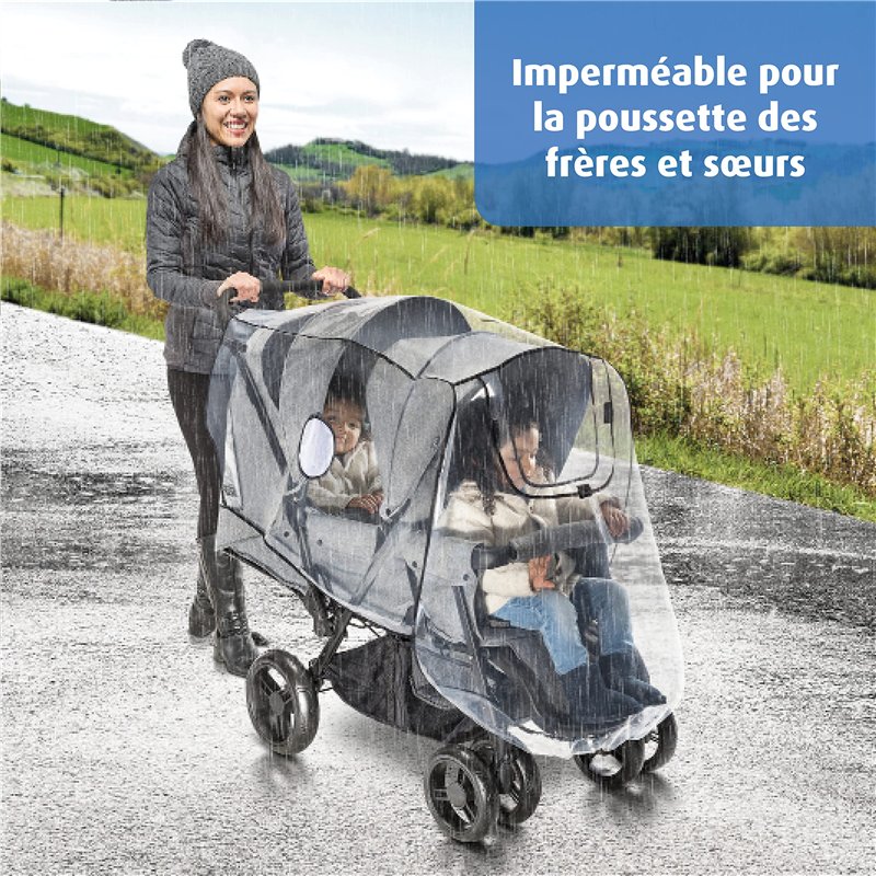 Image secondaire de Reer 2144227 Habillage Pluie pour Poussette Double