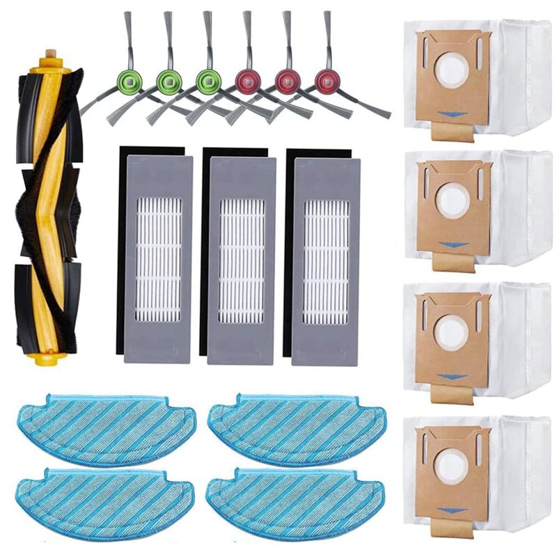 Lot de 18 Accessoires de Rechange pour aspirateur Ecovacs Deebot N8/ N8+/ N8 Pro/ N8 Pro+/ OZMO T8/ T8+/ T8 AIVI/ T8 AIVI+/ T9/