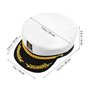 BESTOYARD Casquette de Capitaine Marin (Blanc),Taille Unique
