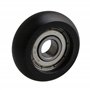 BQLZR 8 x 32 x 12 mm Noir Plastique Roulement en acier à roulement à billes Guide Poulie Rouleau ronde de roue jusqu'à 191 kg po