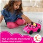 Fisher-Price Coffret Little People Cabriolet de Barbie avec 1 véhicule sonore à Pousser et 2 Figurines, Jouet Enfant, Dès 18 Moi