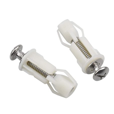 Kissral 2pcs Vis D'expansion pour Couvercle de Toilette Fixation Abattant WC Vis pour Lunette Toilette Ensemble de Fixation Pièc