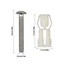 Kissral 2pcs Vis D'expansion pour Couvercle de Toilette Fixation Abattant WC Vis pour Lunette Toilette Ensemble de Fixation Pièc