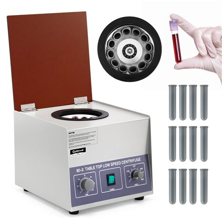 CGOLDENWALL Centrifugeuse Laboratoire Professionnelle Électrique Médicale 12x20ml 4000rpm avec Minuterie 0-120 Mins Vitesse Régl