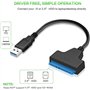 GeekerChip USB 3.0 vers SATA III,SATA USB 3.0 Câble Disque pour 2.5" SSD/HDD Adaptateur,pour Desktops Laptops Compatible Windows