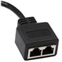 zdyCGTime Réseau RJ45 Cble Adaptateur Répartiteur,1 RJ45 Mâle vers 2 RJ45 Femelle Réseau Y Splitter cble,Convient pour Super Eth